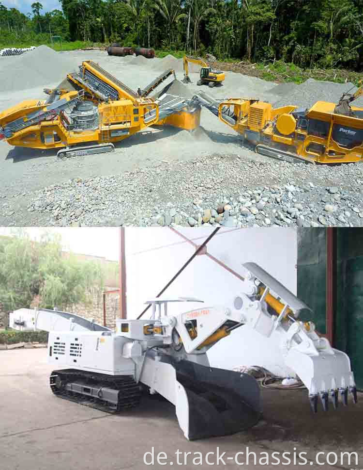Rubber Steel Track -Fahrwerk Chassis 2ton 3ton 4ton 6ton 8ton 10t für Crawler Chassis Excavator Hydraulikbaggerbagger